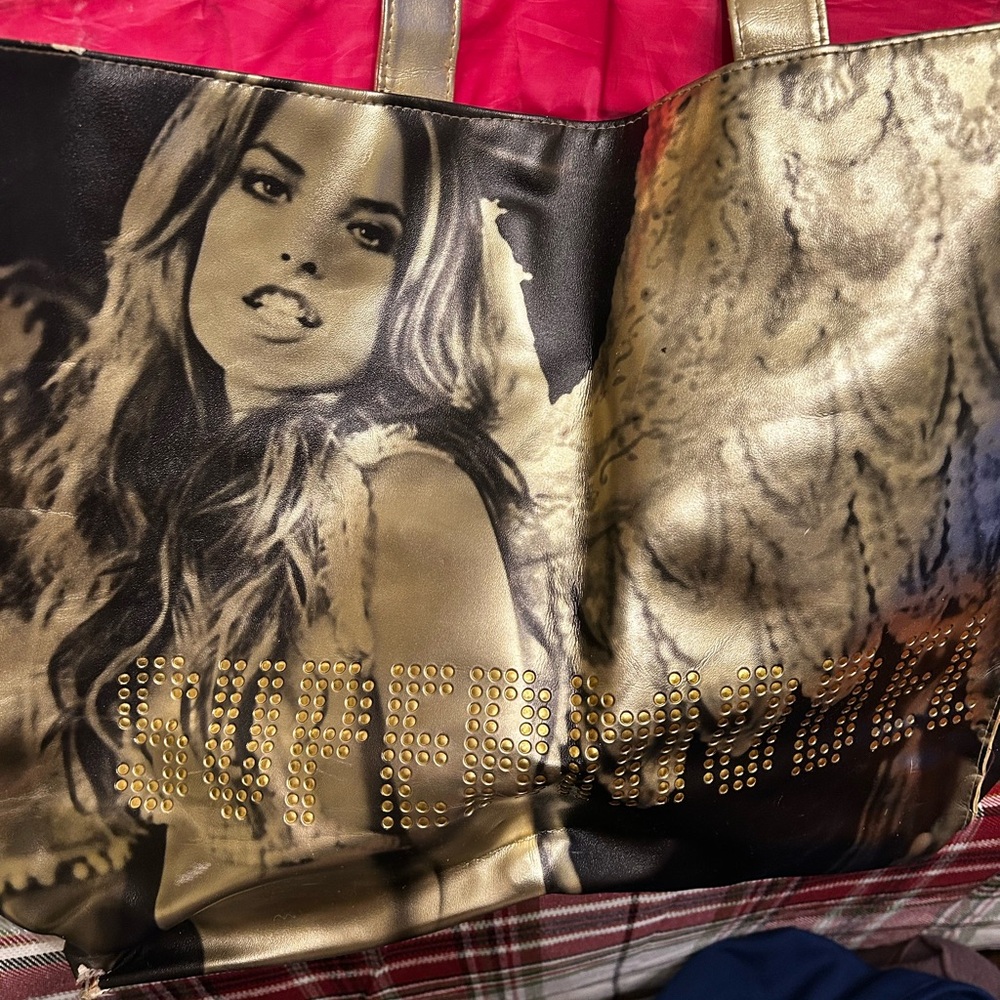Victoria's Secret Glam Gold and Black Tote